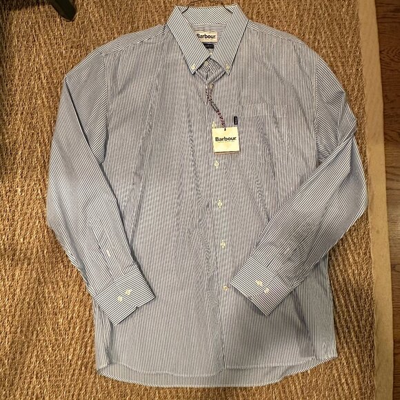 Men's Barbour Long Sleeve Button Down Shirt Size L - NWT - Picture 1 of 4
